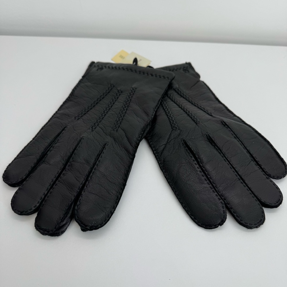 Etienne Aigner Leather Gloves Cashmere Lining Mens XL - Picture 4 of 12